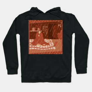 Through the raining window Hoodie